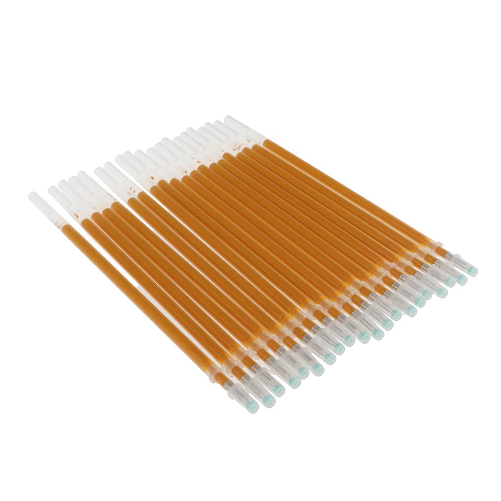 perfeclan 5x20 Pieces 0.7mm Gold Glitter Ink Gel Pen Refills Light Gold