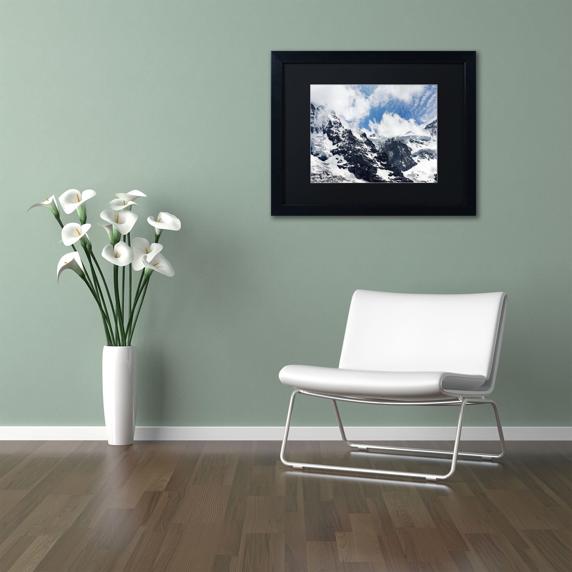 Trademark Fine Art "Jungfraujoch Switzerland" Canvas Art by Philippe Sainte-Laudy, Black Matte, Black Frame