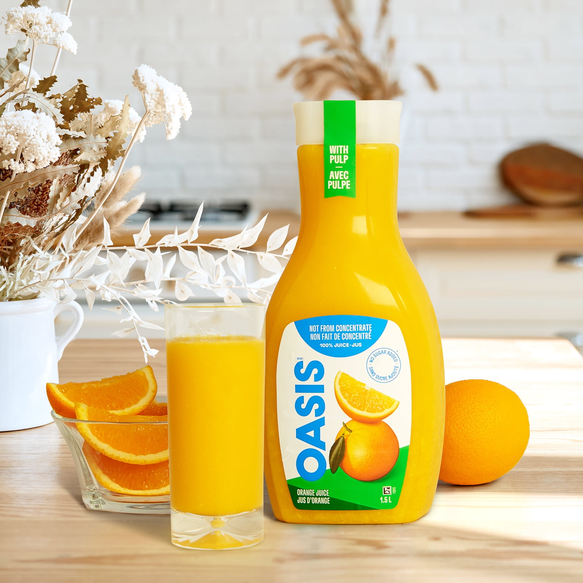 Orange Juice with Pulp, Not from Concentrate, 1.5 L