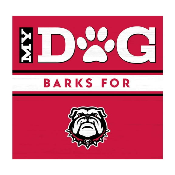Imperial  Georgia Bulldogs 10" x 10.5" My Dog Barks Wood Wall Art