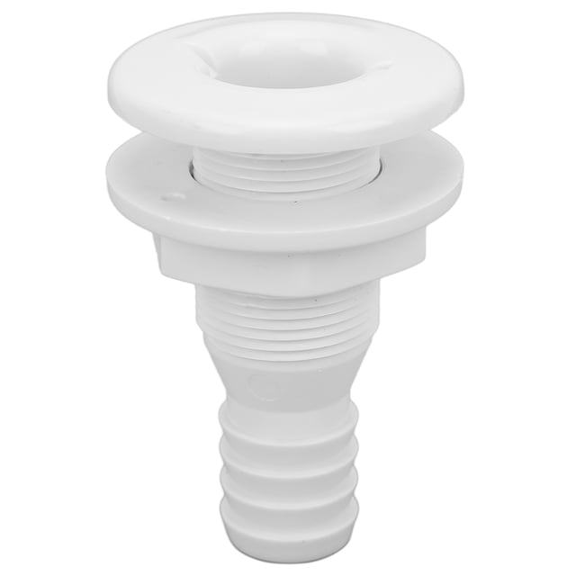 1in Thru Hull Fitting ABS Droite Raccord de Tuyau Résistant aux Chocs Accessoire pour Bateaux MarinesWhite