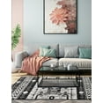 thumbnail image 5 of Unique Loom Portland Collection Area Rug - Depoe (6' Square Black and White/Black), 5 of 9