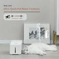 thumbnail image 2 of LAIKA 91oz/2.7L Large Capacity Cat Water Fountain, 29 dB Ultra-quiet Pet Fountain, Automatic Water Dispenser with 5 Filters, 2 of 8