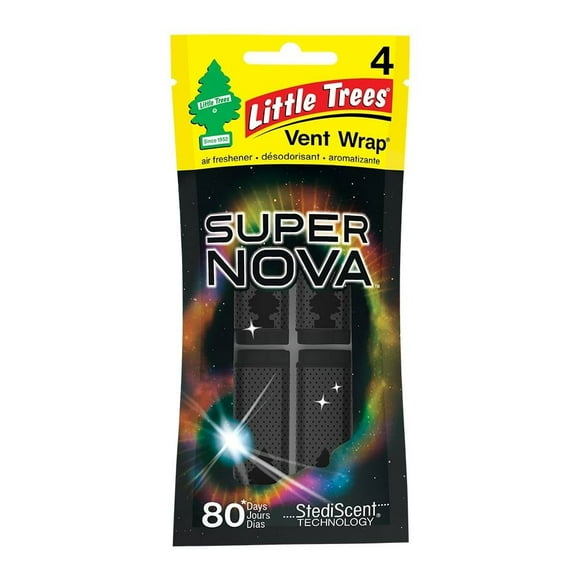 Aromatizante Para Auto Little Trees Vent Wrap Supernova pack de 4 piezas
