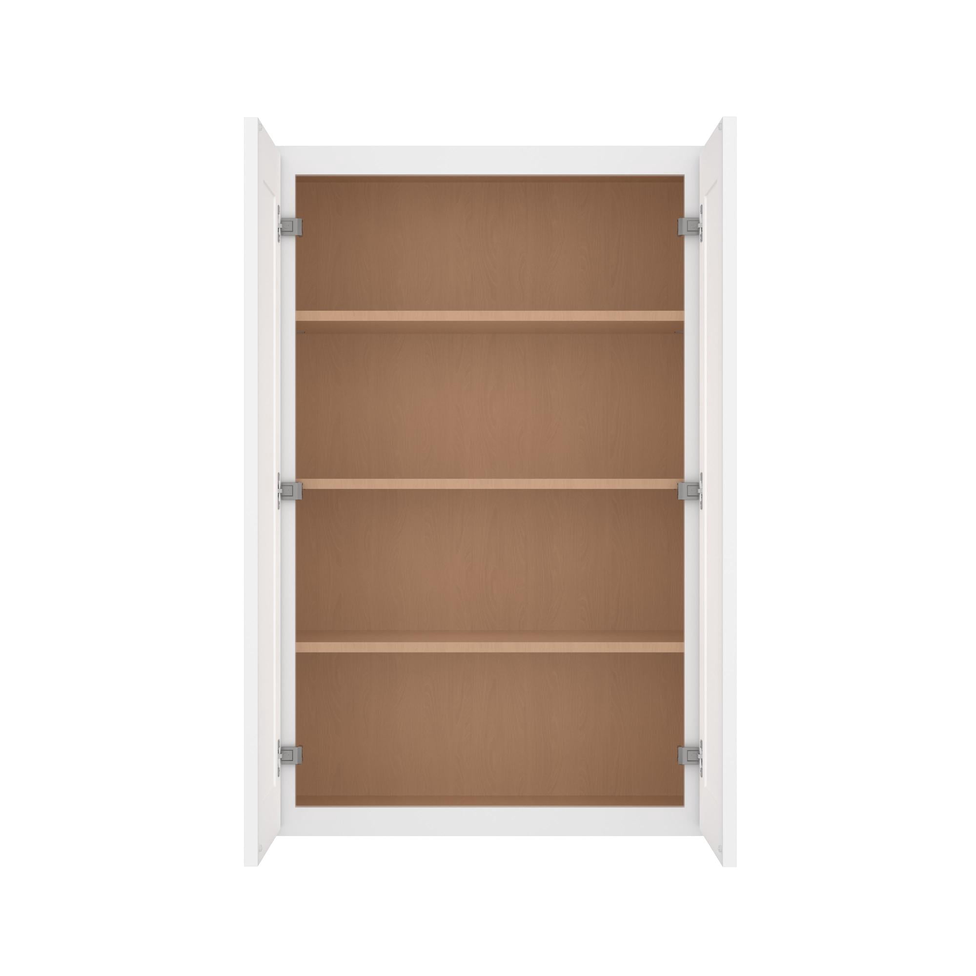 Furinno Shaker Wall Kitchen Cabinet 2-Door-3 Shelves, Ready to Assemble, 12 D x 27 W x 42 H, White