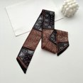 thumbnail image 2 of UJNDER Womens Elegant French Floral Satin Silk-like Scarf for Neckline Hair Tie and Decorative Wrap Versatile Styling Neck Scarf for Women,01_Black,One Size, 2 of 4