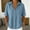 Sky Blue, variant on CheerKidz Women's Solid Color Collared V-Neck Short Sleeve Button-Down Shirt Orange 3XL