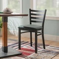 thumbnail image 6 of Linon Home Decor CH153BLKBRG02 31 x 17 x 18 in. Baxter Metal Side Chair, Black & Burgundy - Set of 2, 6 of 9