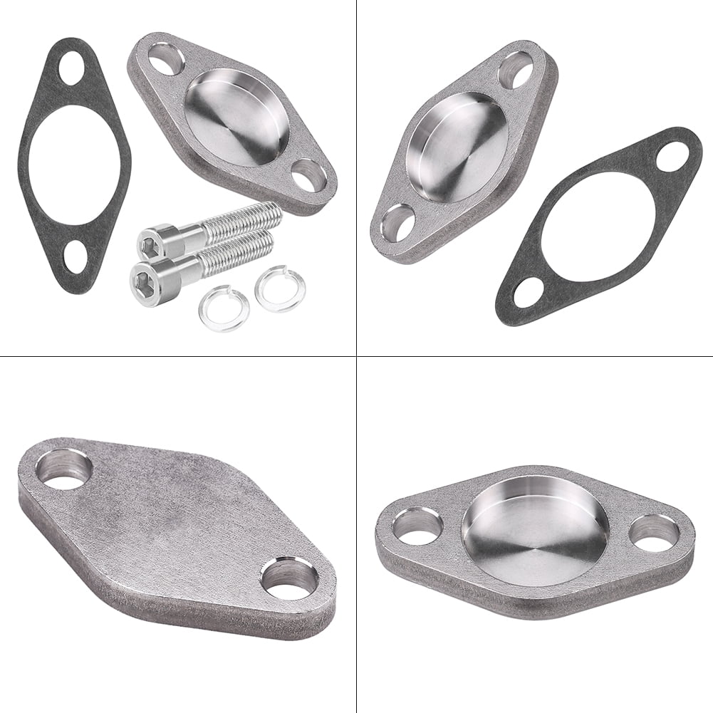 Qiilu EGR Valve Blanking Block Plates Kit with Gasket
