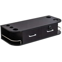 BarberPub Locking Wall Mount Styling Station Barber Beauty Spa Salon Equipment, Black 5012