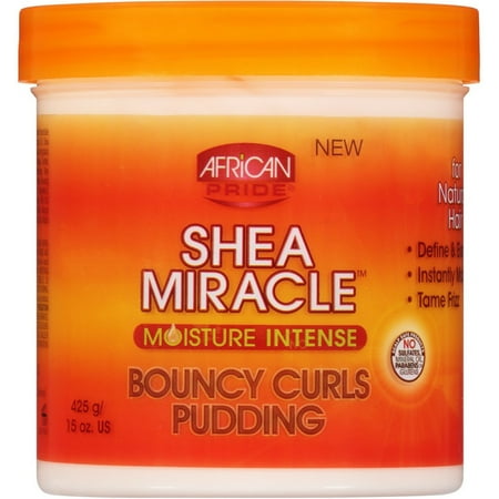 African Pride Shea Miracle Moisture Intense Bouncy Curls Pudding 15 oz (Pack of 2)