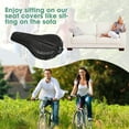 thumbnail image 2 of CozyHom Gel Bike Seat Cover with Raincover, Anti-Slip Comfortable Bike Seat Cushion with Breathable Design Bicycle Saddle Pad, Velcro Installation, Black, 2 of 8
