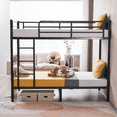 thumbnail image 4 of Zimtown Twin over Twin Steel Bunk Beds Frame, 78" x 42" x 65" with Ladder Bedroom Dorm Room for Kids Adult Children, 4 of 12