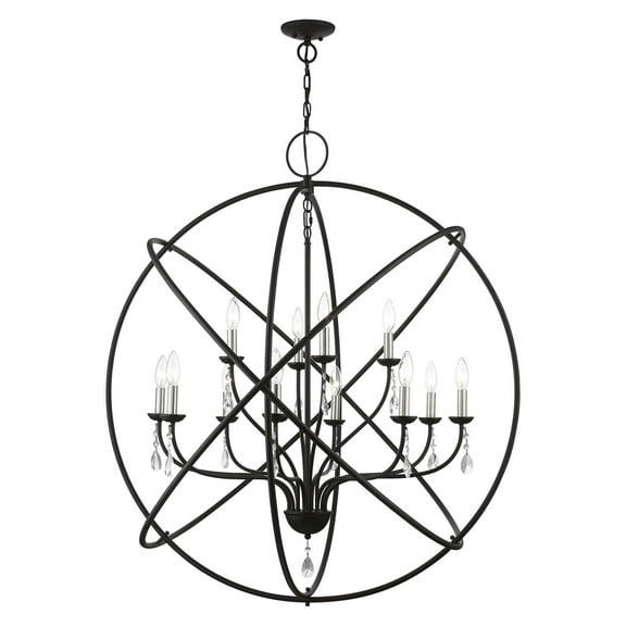 Livex Lighting - Aria - 12 Light Grande Foyer Chandelier In Shabby Chic