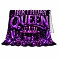 thumbnail image 2 of Glittering Crown Birthday Celebration, Cozy Friendship Quote Scene, Warm Flannel Blanket for Living Room and Reading Nook, Art Lovers Friendship Gift, Artistic Home Decor, 2 of 9