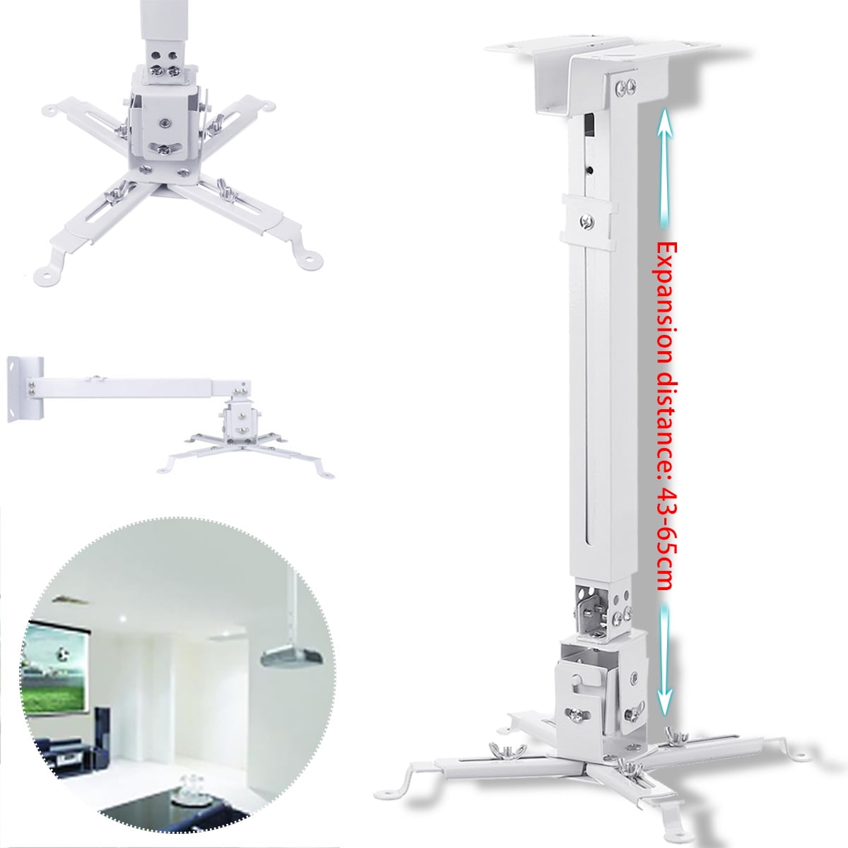 Universal Projector Mount Wall Ceiling Mount w/ 17"26" Adjustable