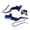 Blue, variant on Motorcycle Hydraulic Clutches Brake Lever Set With LED Light High Performances Aluminum Alloy For Enhanced Safety Control