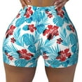 thumbnail image 2 of Picia Hawaiian Style Printed Workout Shorts for Women Seamless Scrunch Butt Lifting High Waisted Yoga Gym Booty Running Moisture-wicking Short Pants-XX-Large, 2 of 9