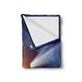 thumbnail image 2 of Outer Space Soft Flannel Fleece Throw Blanket, Comet Tail Approaching Planet Mars Cosmos Dark Solar System Scenery, Cozy Plush for Indoor and Outdoor Use, 50" x 70", Blue Orange, by Ambesonne, 2 of 5