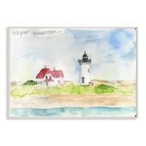 Stupell Industries Race Point Lighthouse Coastal Water Landscape Wall Plaque, 10 x 15, Design by Melissa Hyatt LLC