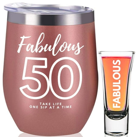 

12oz Stainless Steel Tumbler + 2oz Shot Glass For 1972 Happy 50th Birthday Gifts For Women 50th Birthday Decorations Women Funny 50th Birthday Gifts For Women 1972 50th Birthday Gift Ideas