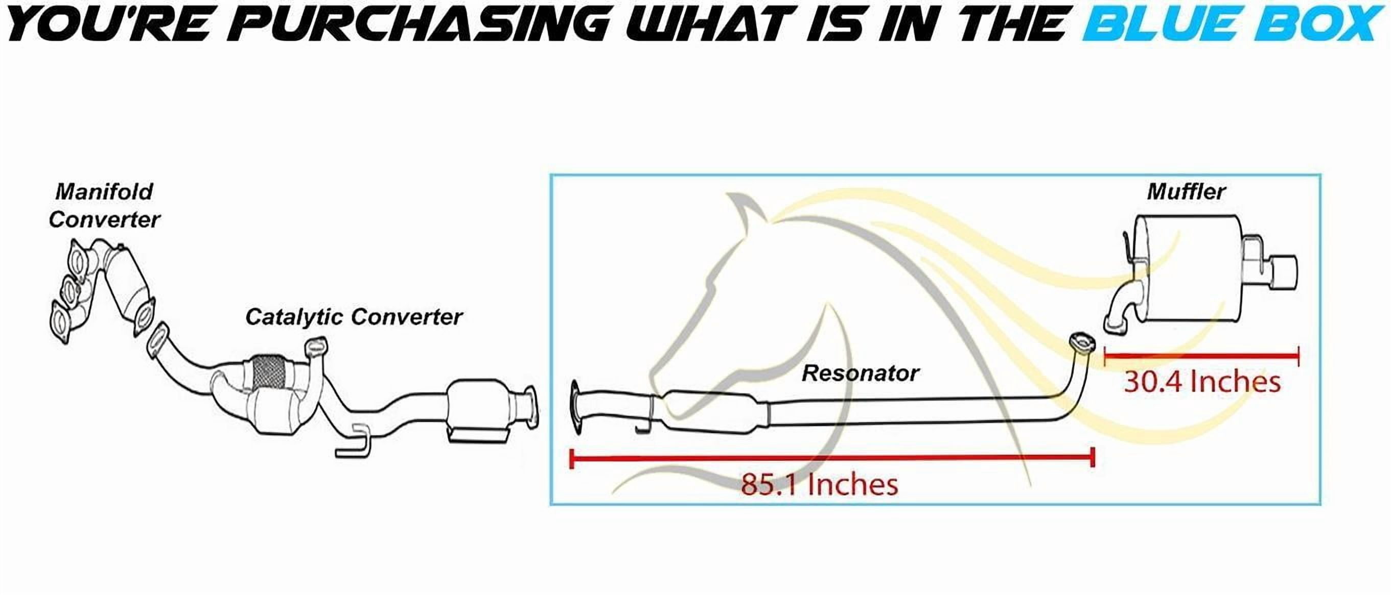 Stainless Steel Exhaust Resonator & Muffler Fits 1997-1998 Lexus ES300 3.0L - Direct Fit