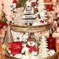 thumbnail image 3 of Holzlrgus Christmas Wood Beads Garland, 41’’ Xmas Wood Bead Garland Tassel Classical Green&Red Garland Winter Farmhouse Rustic Beads with Jute Rope Plaid Tassel Natural Wood Beads Décor for New Year, 3 of 5