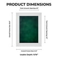thumbnail image 4 of 20x24 Shadow Box Frame White Wood | With a 3/4" Usable Display Depth | Includes a Forest Green Real, 4 of 6