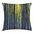 thumbnail image 1 of Fall Decorations Throw Pillow Cushion Cover, Beach Autumn Forest with Thin Deciduous Trees European Wilderness Image, Decorative Square Accent Pillow Case, 16 X 16 Inches, Grey Green, by Ambesonne, 1 of 2