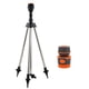 thumbnail image 2 of Aspersor de trípode giratorio de acero inoxidable con soporte telescópico y rotación automática de 360 grados., 2 of 9