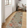 thumbnail image 6 of Moynesa 2'x6' Floral Runners for Hallways, 2x6ft Kitchen Runner Rug Ultra-Thin Soft Rug, Non-Slip Washable Rug Runner Stain Resistant Boho Rug Low-Pile Carpet Runner for Bathroom Bedroom,Coffee, 6 of 7
