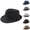 Black, variant on HAJWOH Cuban Sun Hats Men with Adjustable Strap, Breathable Short Brim Unisex Party Costume Hats