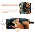 Cute Squirrel Prints Microfiber Leather Makeup Bag Pouch Waterproof