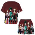 thumbnail image 3 of My Hero Academia Summer Home Suit For Womens Short-Sleeved Pajama Set 2pcs Loungewear Soft Sleepwear T-Shirts Tee Shirt Top And Short Sleeping Pants, 3 of 8