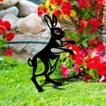 thumbnail image 3 of BZPIZ Outdoors Decorations Savings Rabbit Yard Decor Black Rabbit Decor Silhouett Animals Stake Garden Art for Flowerbeds Planters Patios Lawn, 3 of 6