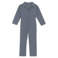 thumbnail image 3 of LiiYii Kids Boys Spring Fall Cotton Overalls Long Sleeve Twill Coveralls Boiler Suit Cosplay Costume Grey 16, 3 of 5