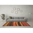 thumbnail image 3 of Ahgly Company Indoor Round Oriental Brown Traditional Area Rugs, 3' Round, 3 of 4