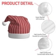 thumbnail image 4 of Fuzoiu Stripes Red White Print Santa Hat Christmas Hat for Adults,Santa Hats with Pompom, Unisex Xmas Holiday Hat for Christmas New Year Festive Party Supplies, 4 of 6
