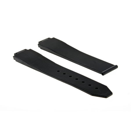 Deployment Clasp - 25MM RUBBER WATCH STRAP BAND DEPLOYMENT CLASP FOR HUBLOT H BIG BANG BLACK #8H