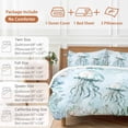 thumbnail image 6 of Cal King 4 Piece Bedding Set Ocean Jellyfish Shell Seaweed Soft Breathable Duvet Cover and Pillowcase,Marine Life Underwater World Duvet Cover Set Washable Bed Sheets for Bedroom Dormitory Guest Room, 6 of 9