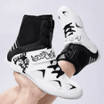 thumbnail image 3 of SKIUHS Men's High-Top Boxing Shoes - Stylish Patterned, Breathable Fabric & Microfiber with Non-Slip Sole & Ankle Support for Boxing Training & Matches, 3 of 6