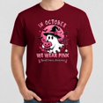 thumbnail image 4 of In October We Wear Pink T-Shirt – Halloween Breast Cancer Awareness – Unisex Fall Season, 4 of 6