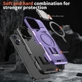 thumbnail image 3 of for iPhone 16 Plus Case with Metal Camera Cover Bracket, [Compatible with MagSafe] [Built-in Kickstand] [Military-Grade Protection] Heavy Duty Magnetic Case for iPhone 16 Plus, Purple, 3 of 6