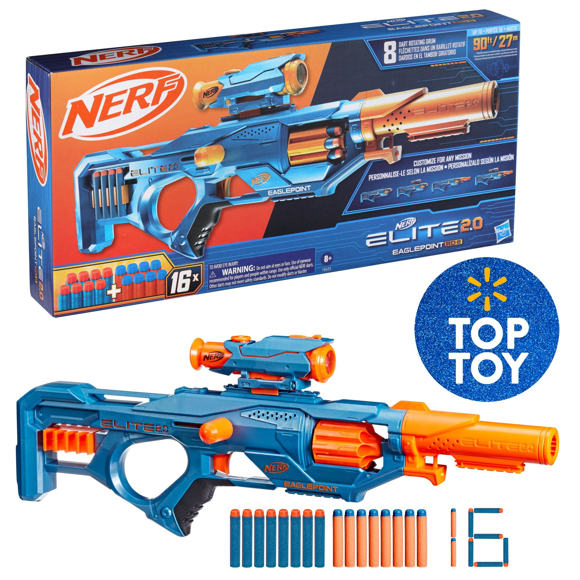 Nerf Fortnite HR Dart Blaster, Ruff Wrap Design, 6 Nerf Elite Darts