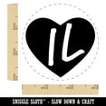 thumbnail image 2 of IL Illinois State in Heart Self-Inking Rubber Stamp Ink Stamper - Brown Ink - Small 3/4 Inch, 2 of 7