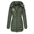 thumbnail image 2 of Sexlip Women's Winter Warm Coat Packable Long Hooded Outwear Vegan Down Parka Jacket Green XXXL, 2 of 5