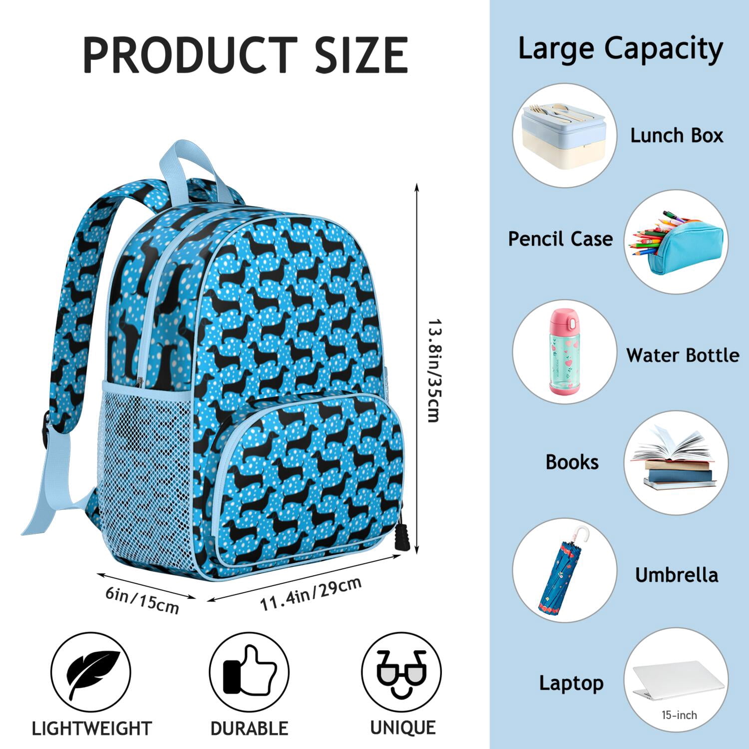 Abstract Geometric Vintage Floral Hippie Retro Waterproof Ergonomic Backpack