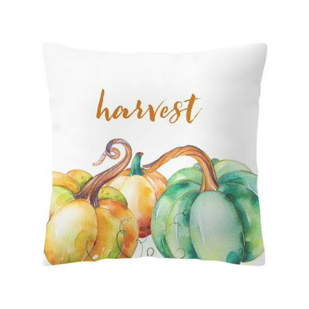 High Quality Watercolor Pumpkin Cushions Cover Heart Halloween Thanksgiving