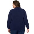 thumbnail image 2 of Alfred Dunner Womens Plus-Size Chenille Metallic Zip Front Cardigan, 2 of 6