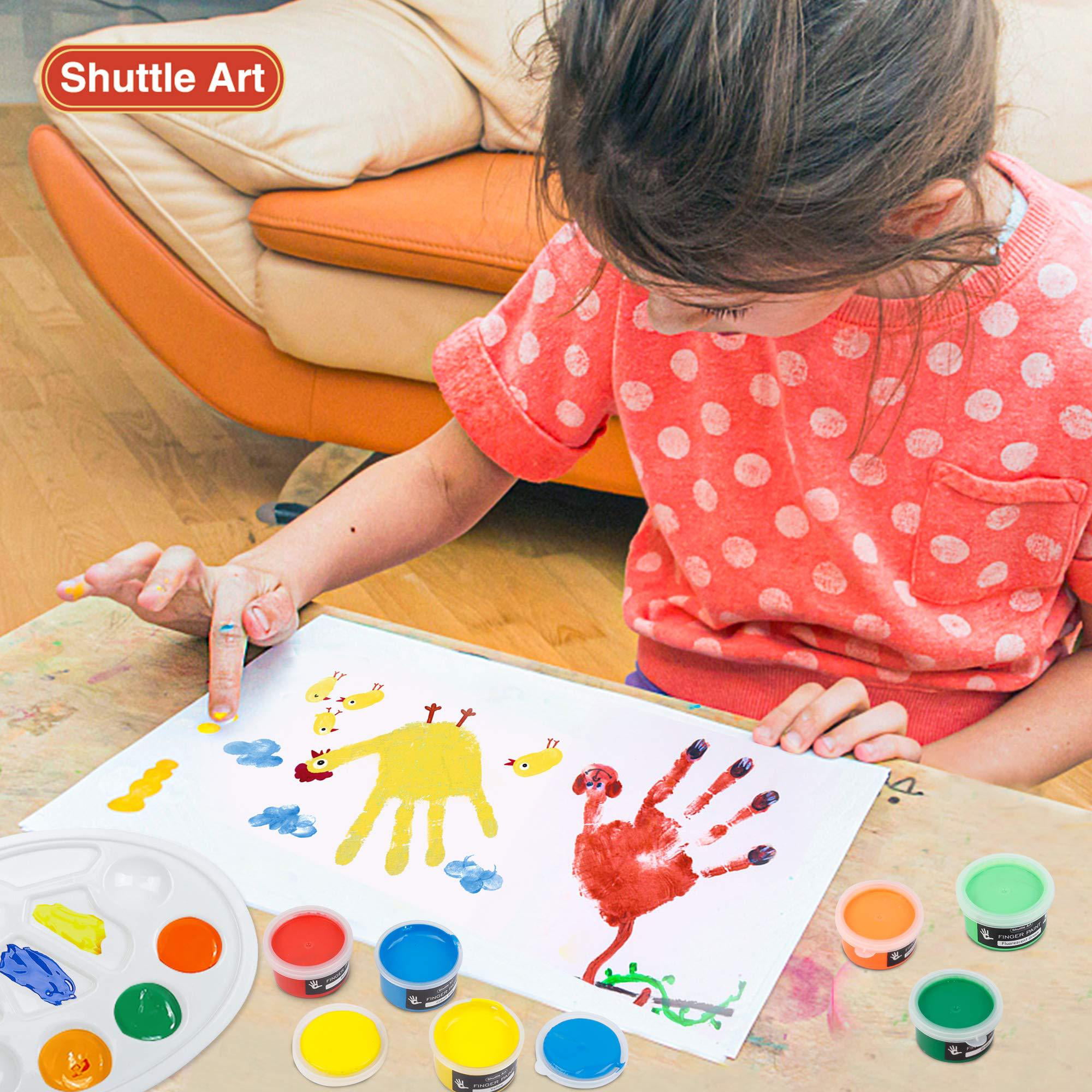 Finger Paint Children, Painting Gouache Children